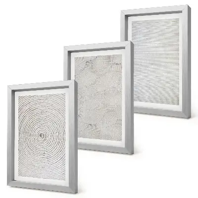 Set 3 slike s geometrijskim motivima moderni kartonski uzorci u okviru