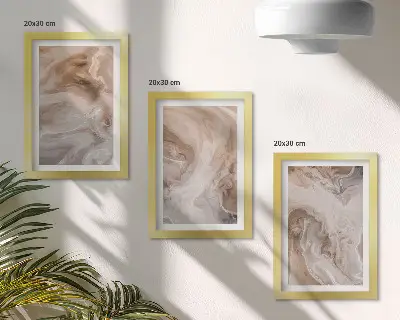 Komplet slika u okviru mramorni apstraktni uzorci kamenih tekstura