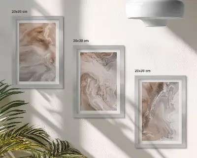 Zidna galerija slika s motivom apstraktnih mramornih tekstura kamena