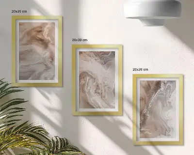 Zidna galerija slika s motivom apstraktnih mramornih tekstura kamena