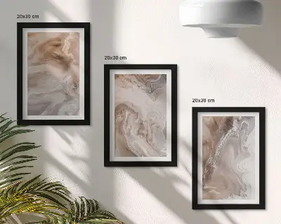 Zidna galerija slika s motivom apstraktnih mramornih tekstura kamena