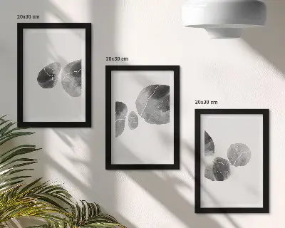Komplet slika u okviru apstraktno minimalističko slikarstvo s motivom mrlja od boje
