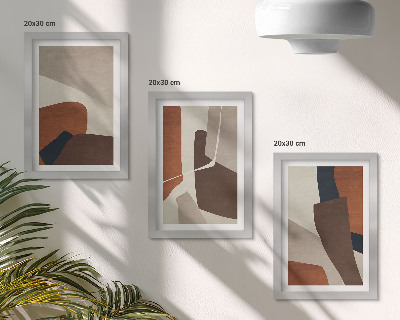 Zidna galerija slika Apstrakcija strukturnih oblika u modernom stilu