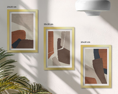 Zidna galerija slika Apstrakcija strukturnih oblika u modernom stilu