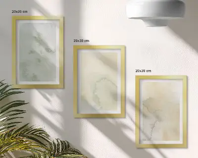 Set od 3 slike na platnu pastelne akvarel teksture na platnu