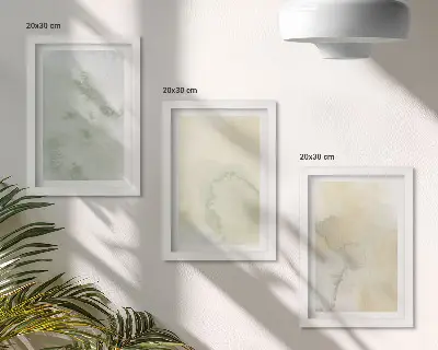 Set od 3 slike na platnu pastelne akvarel teksture na platnu