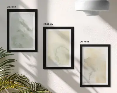 Set od 3 slike na platnu pastelne akvarel teksture na platnu