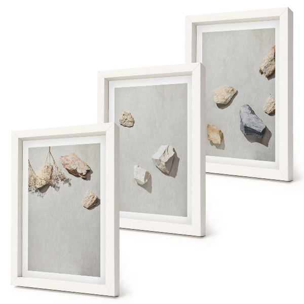 Zidna galerija slika Minimalistički ukrasi za plažu s boho kamenjem