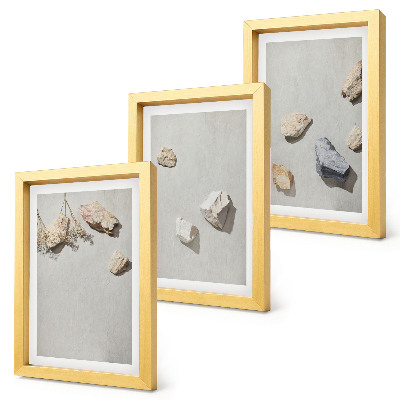 Zidna galerija slika Minimalistički ukrasi za plažu s boho kamenjem