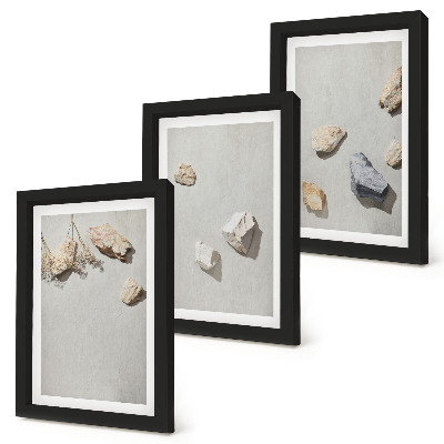 Zidna galerija slika Minimalistički ukrasi za plažu s boho kamenjem
