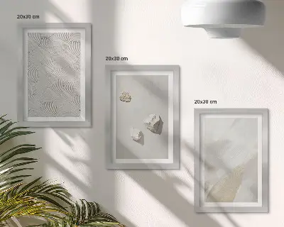 Zidna galerija slika motivi pijeska, kamenja i modernih tekstura boja