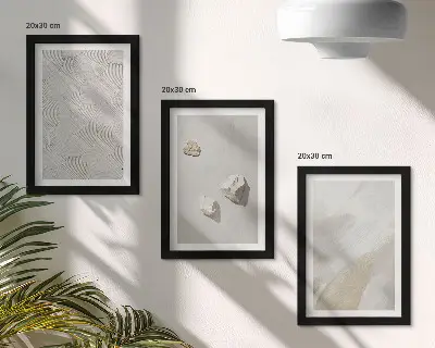 Zidna galerija slika motivi pijeska, kamenja i modernih tekstura boja
