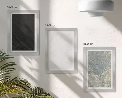 Zidna galerija slika elegantne kamene strukture u raznim bojama