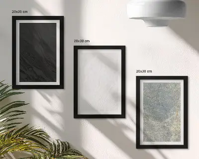 Zidna galerija slika elegantne kamene strukture u raznim bojama