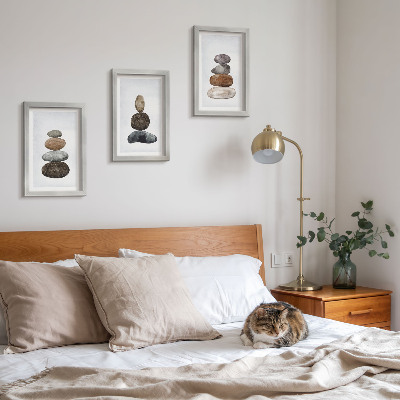 Zidna galerija slika Hrpe kamenja minimalističko boho slikarstvo