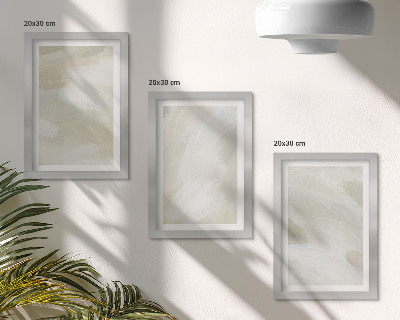 Set 3 slike u okviru Svijetle apstraktne boje na platnu, nježan boho stil