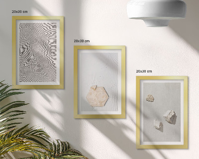 Komplet slika u okviru Lagane teksture na pijesku, nježan boho stil