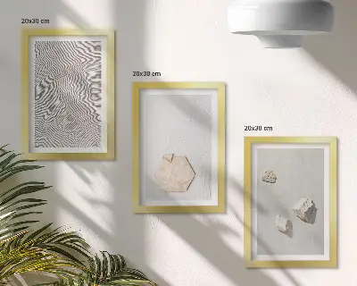 Komplet slika u okviru lagane teksture na pijesku u nježnom boho stilu
