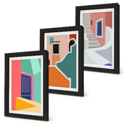 Komplet slika u okviru Šarene ilustracije zgrada modernog stila