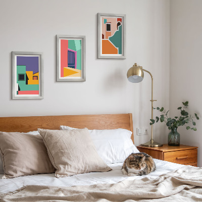 Zidna galerija slika Šarene ilustracije grada u modernom stilu