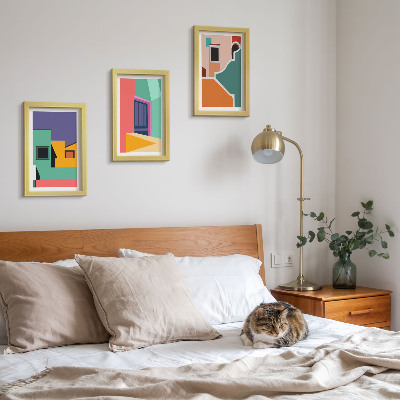 Zidna galerija slika Šarene ilustracije grada u modernom stilu
