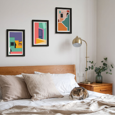 Zidna galerija slika Šarene ilustracije grada u modernom stilu