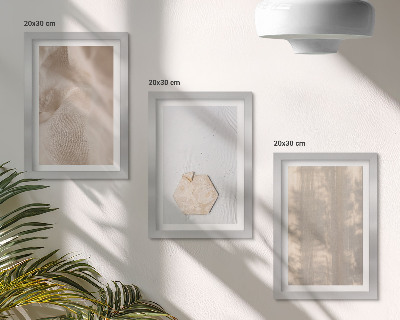 Set 3 slike u okviru Suptilne teksture u prirodnom boho stilu