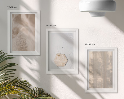 Set 3 slike u okviru Suptilne teksture u prirodnom boho stilu