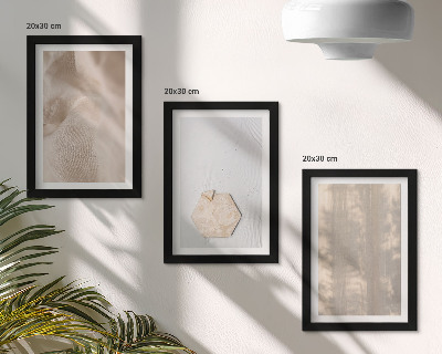 Set 3 slike u okviru Suptilne teksture u prirodnom boho stilu