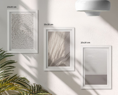 Komplet slika u okviru Nježne prirodne teksture u boho stilu