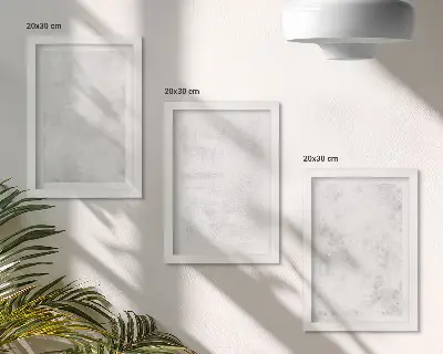 Komplet slika u okviru bijele mrlje na minimalističkoj pozadini