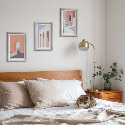 Zidna galerija slika Ilustracije urbane arhitekture u minimalističkom stilu