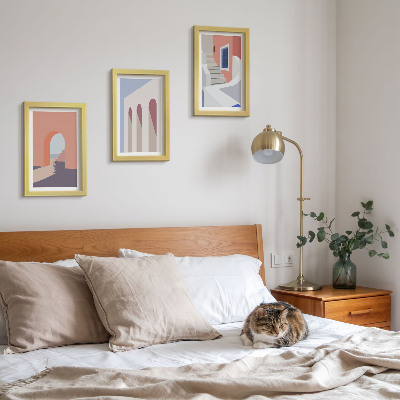 Zidna galerija slika Ilustracije urbane arhitekture u minimalističkom stilu