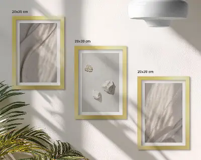 Set 3 slike u okviru krupni kadar modernih građevina u boho stilu