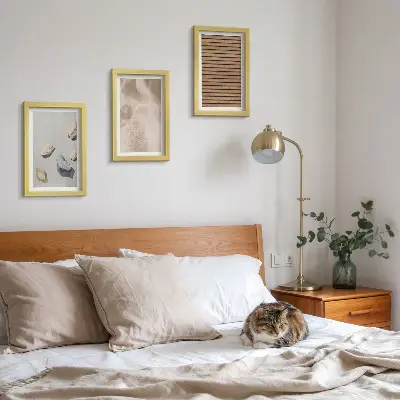 Set od 3 slike u okviru kamenje, drvo, tkanina i razne teksture