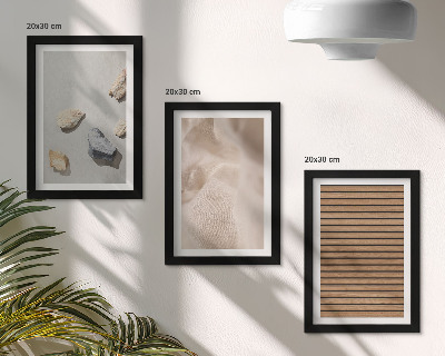 Set 3 slike u okviru Kamenje, drvo, tkanina, razne teksture