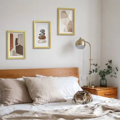 Set 3 slike u okviru apstraktno moderno slikarstvo