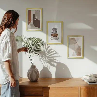 Set 3 slike u okviru apstraktno moderno slikarstvo