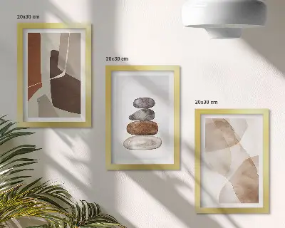 Set 3 slike u okviru apstraktno moderno slikarstvo