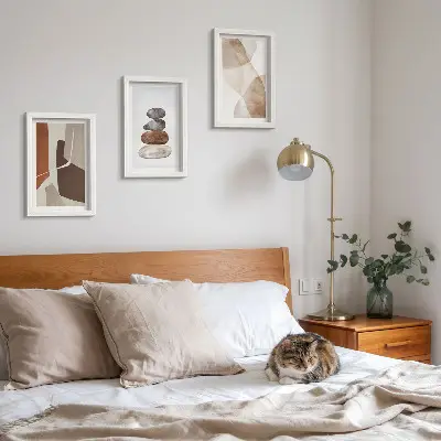 Set 3 slike u okviru apstraktno moderno slikarstvo
