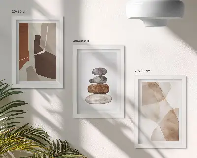 Set 3 slike u okviru apstraktno moderno slikarstvo
