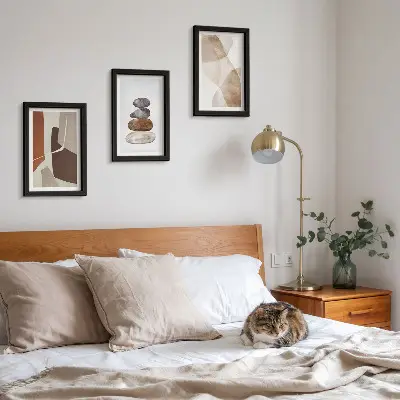 Set 3 slike u okviru apstraktno moderno slikarstvo