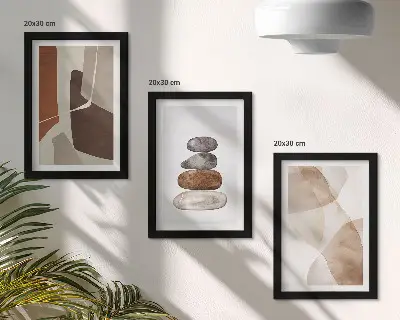 Set 3 slike u okviru apstraktno moderno slikarstvo