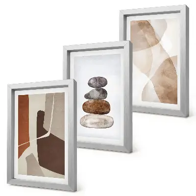 Set 3 slike u okviru apstraktno moderno slikarstvo