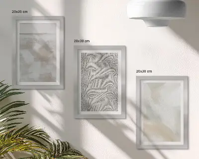 Komplet slika u okviru apstrakcija u dizajnu s modernim slikarskim teksturama