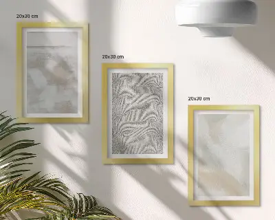 Komplet slika u okviru apstrakcija u dizajnu s modernim slikarskim teksturama