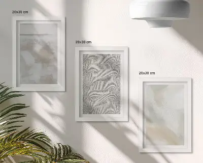 Komplet slika u okviru apstrakcija u dizajnu s modernim slikarskim teksturama