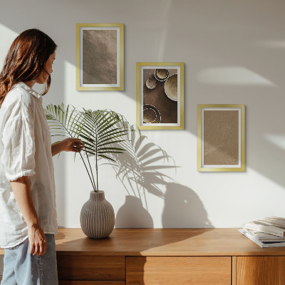 Set 3 slike u okviru Kamene konstrukcije u modernom minimalističkom stilu