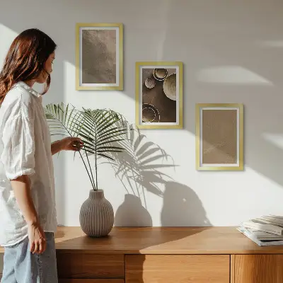 Kamene konstrukcije u modernom minimalističkom stilu set 3 slike u okviru