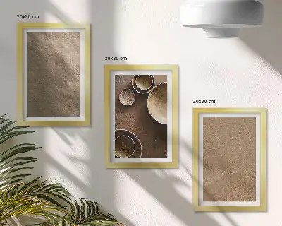 Kamene konstrukcije u modernom minimalističkom stilu set 3 slike u okviru